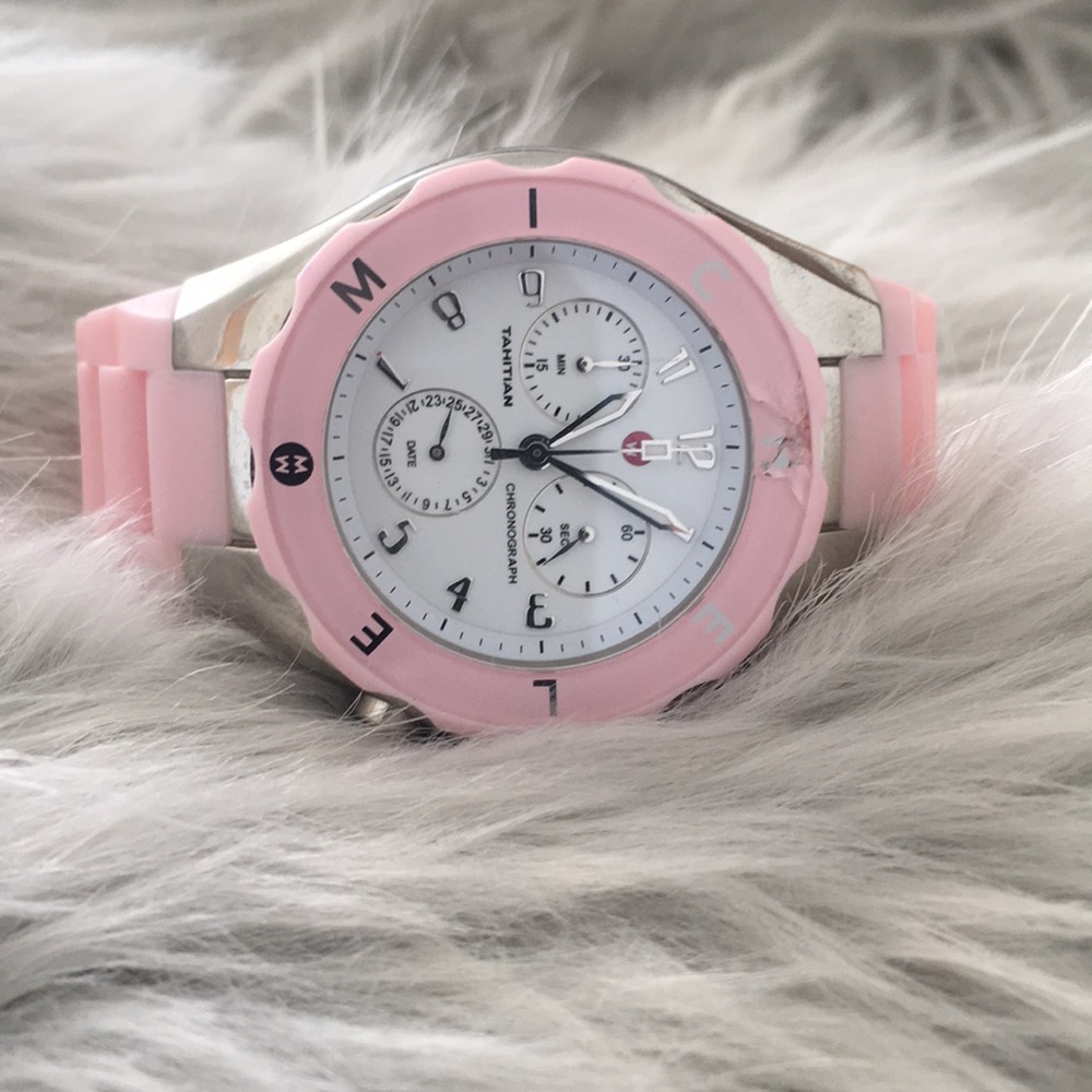 Women's Tahitian Jelly Bean barely pink watch